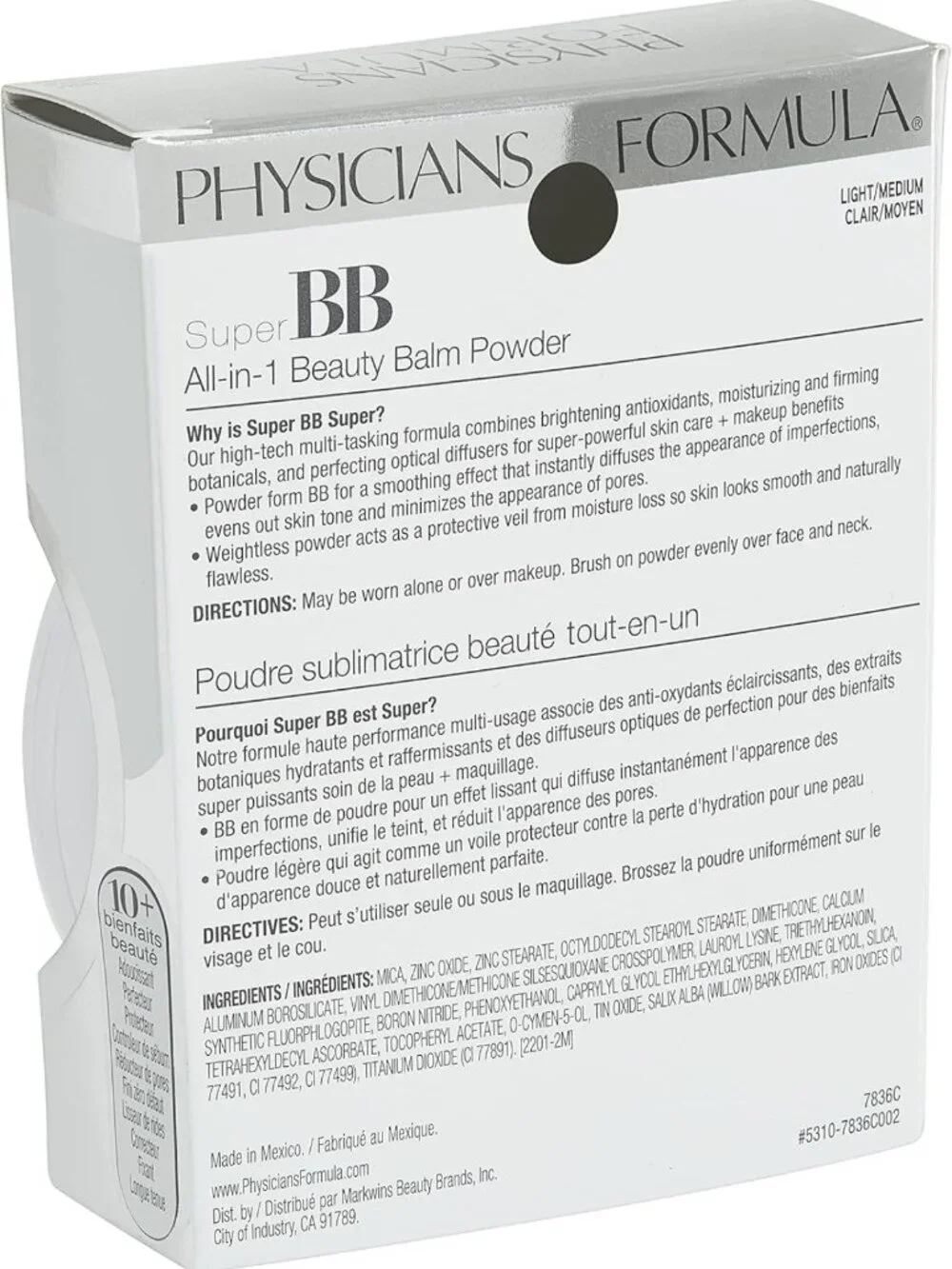 All-in-One BB Cream Beauty Balm Powder | Light/Medium | Dermatologist Tested